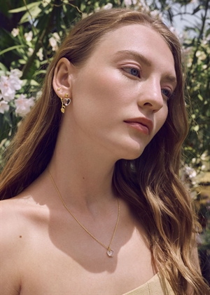 Lemona petite earrings Forgyldt Maanesten 
